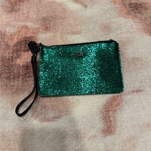 Coach Sparkling green  Wristlet Clutch